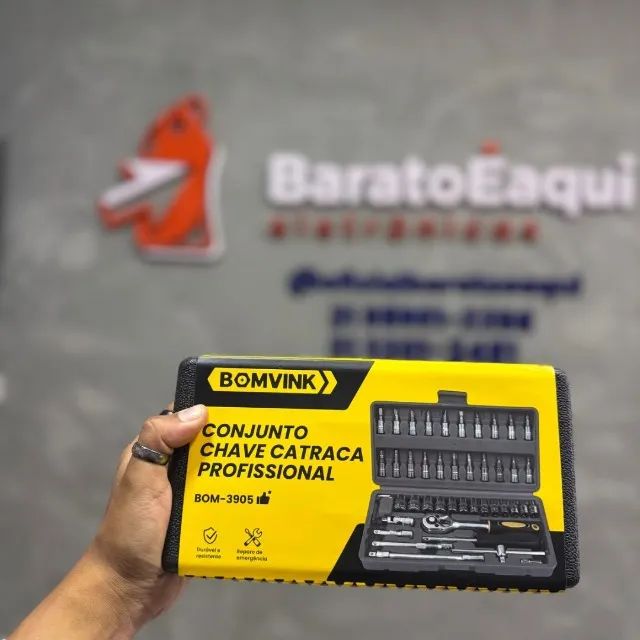 Kit Jogo De Chaves Catraca Canhão Reversível Profissional; - Foto 3