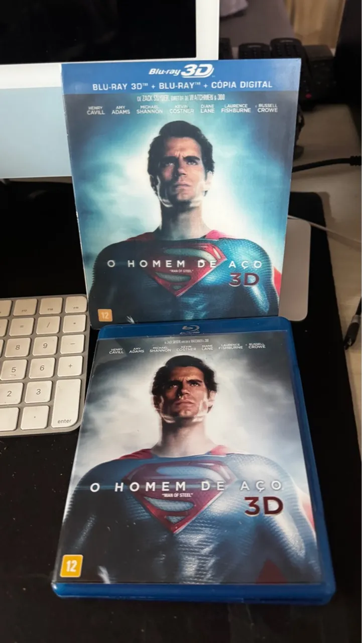 Blu-ray 3D + Bluray convencional Homem de Aço