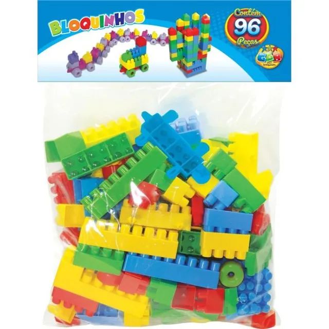 Brinquedo para Montar Bloquinhos 96 Peças - Ggb Plast