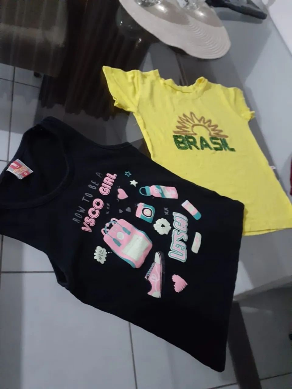 Duas Camisetas Infantis - Brasil e VSCO Girl - Foto 2