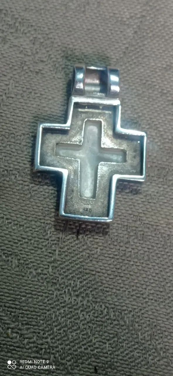 Crucifixo de Prata e Madreperola - Foto 5