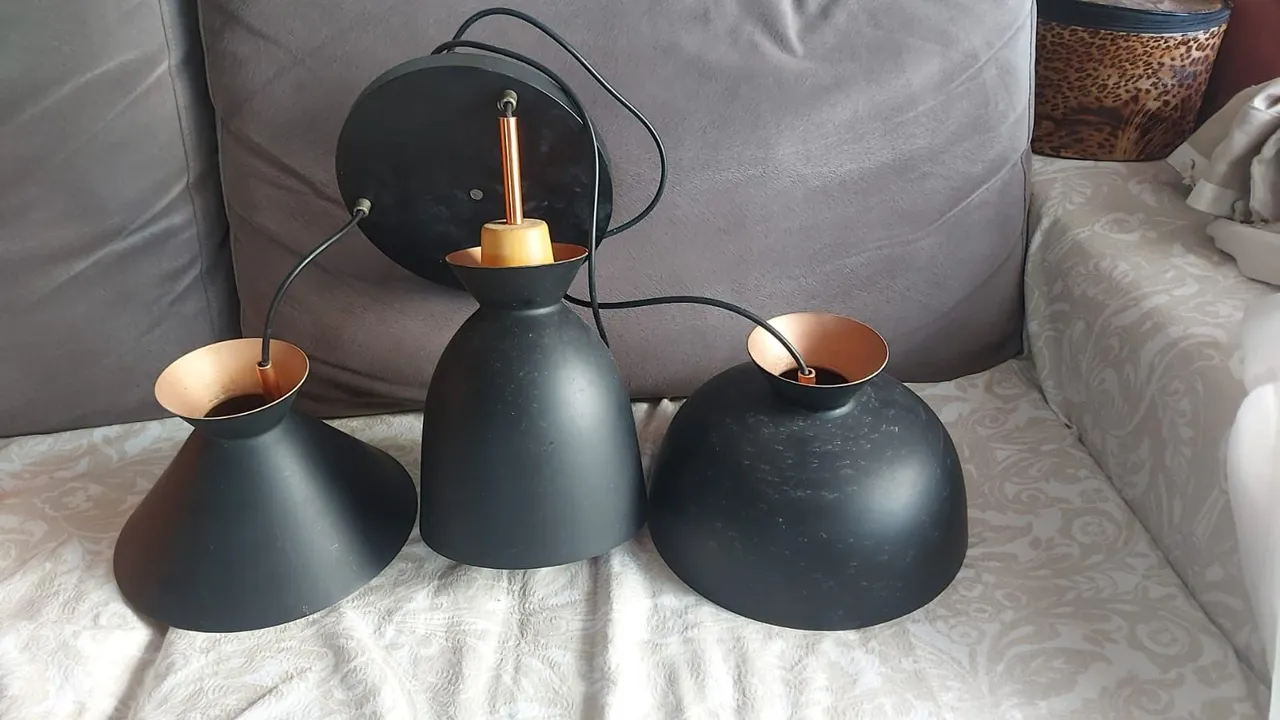 Lustres com 3 luminárias