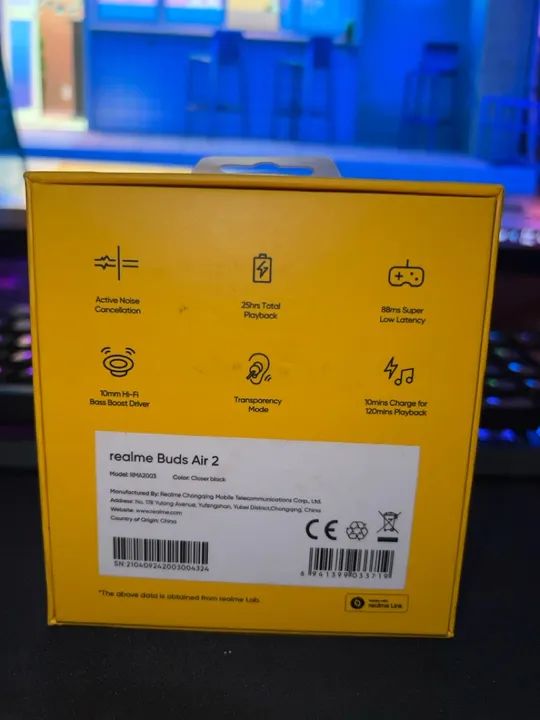 Fones de ouvido Realme Buds Air 2 - Novos - Foto 2