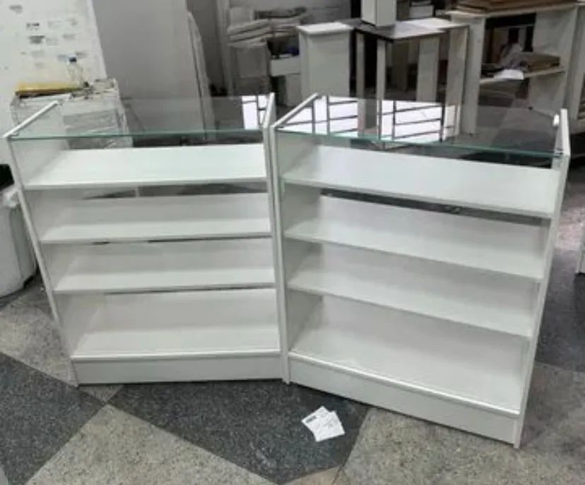 KIT BALCÃO VITRINE COM VIDRO SUPERIOR MDF  - Foto 2