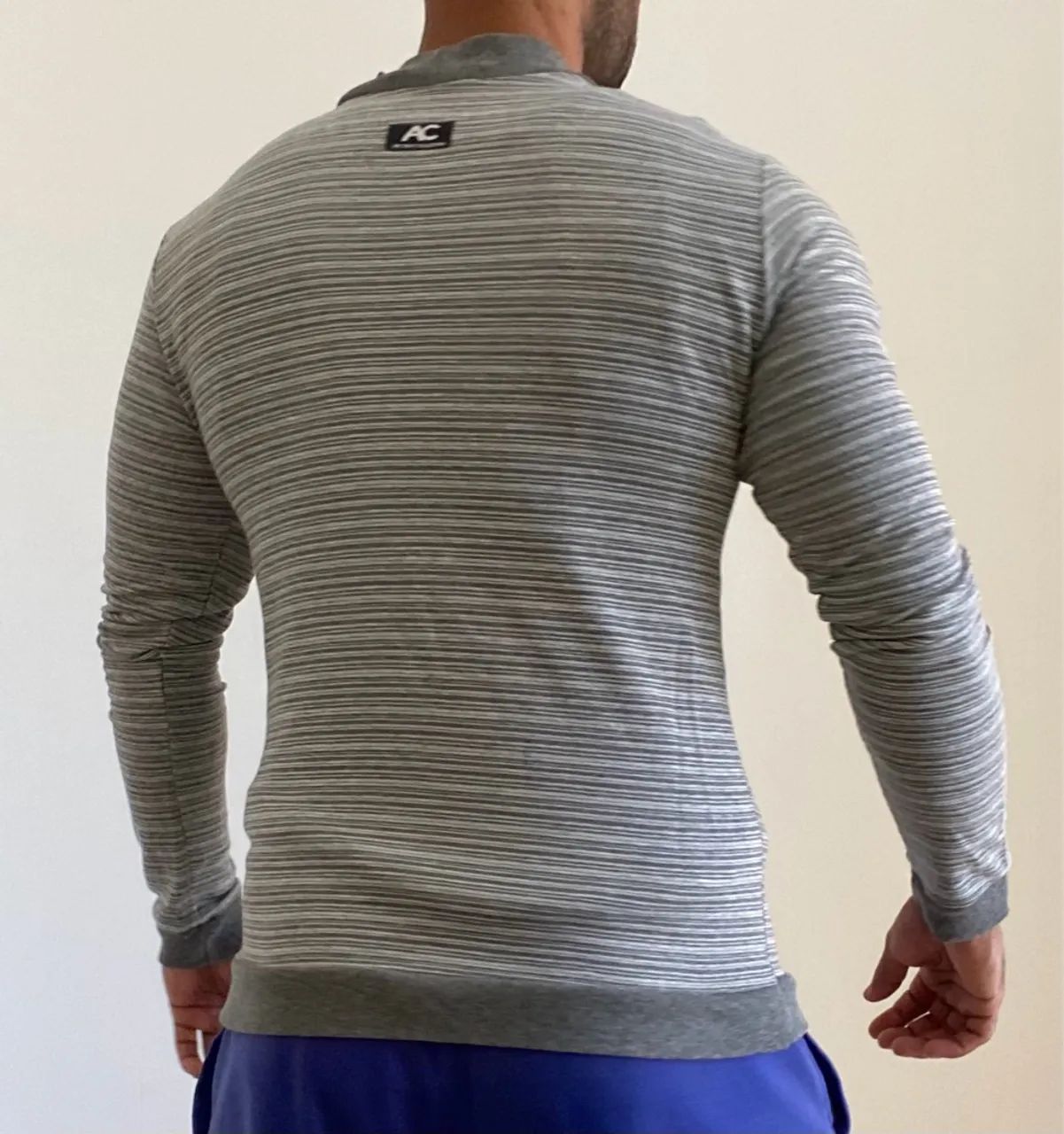 Cardigan Masculino Cinza com Listras - Foto 3