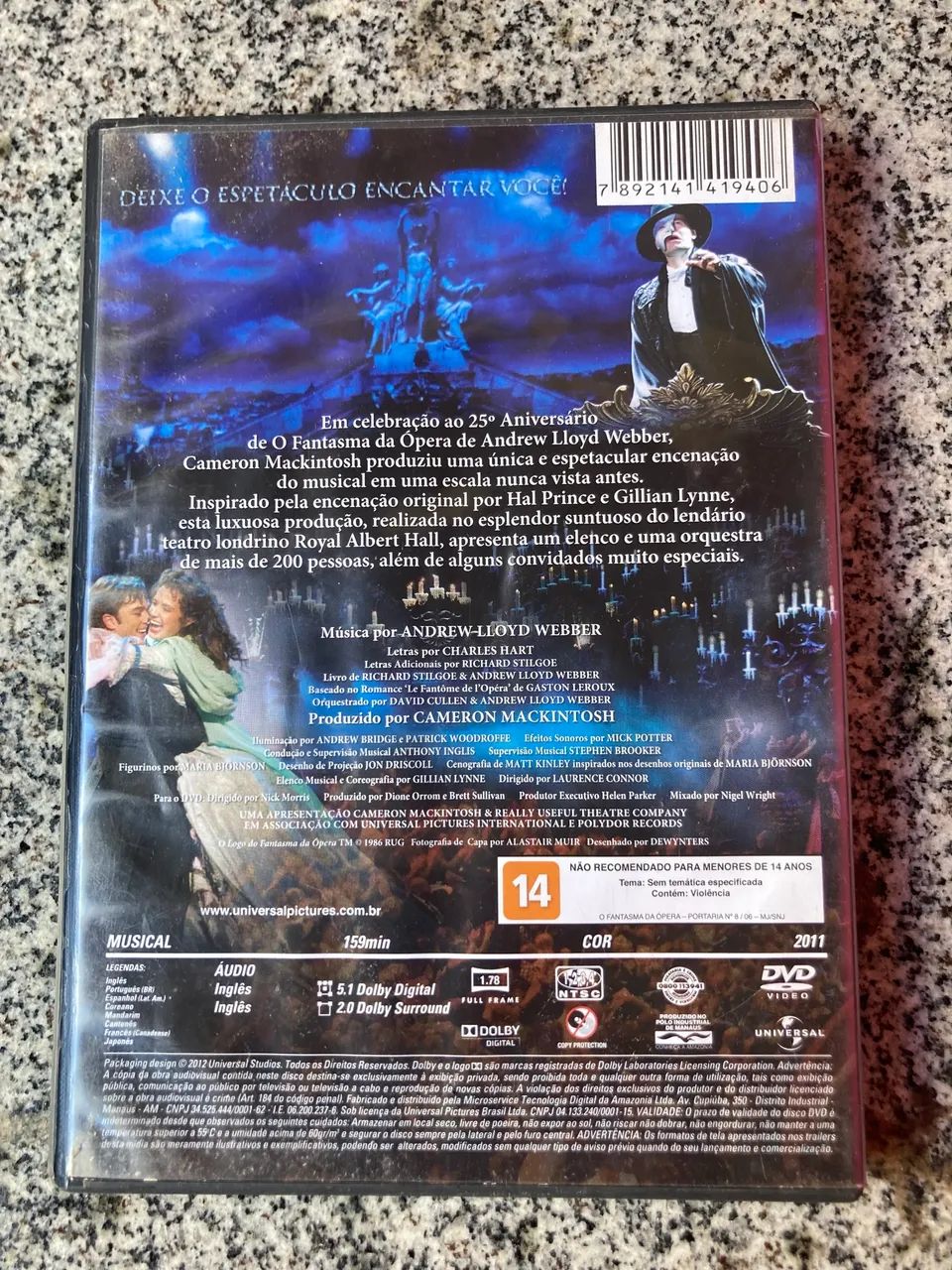 DVD Fantasma da Opera (Original) - Foto 3