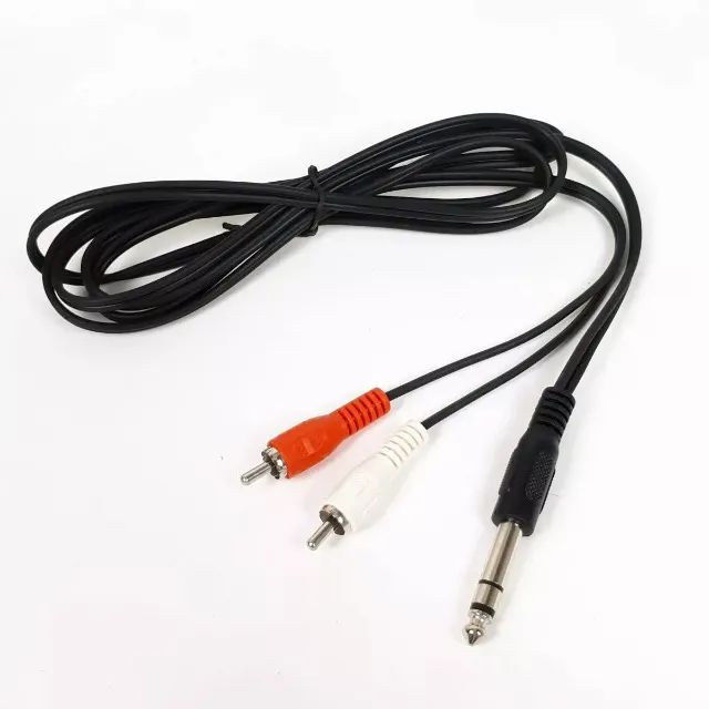 Cabo P10 Estereo Para 2 Rca Com 1,5 Metros som Audio - Foto 3