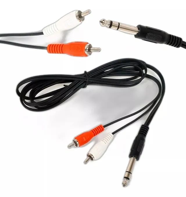 Cabo P10 Estereo Para 2 Rca Com 1,5 Metros som Audio - Foto 5