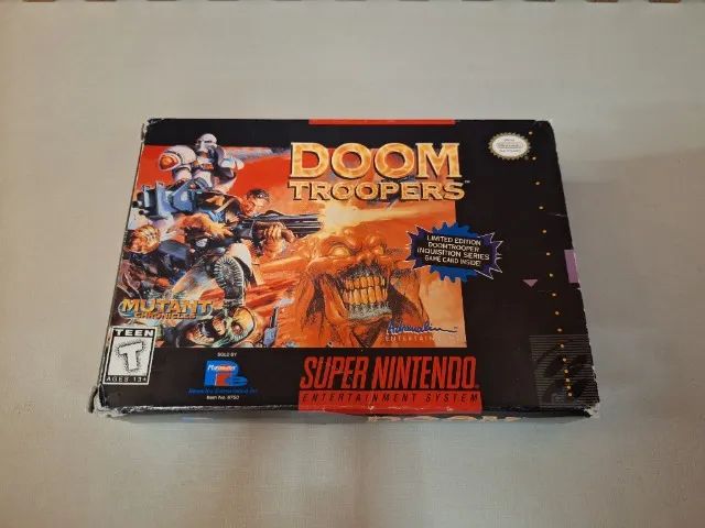 Doom Trooper apenas a caixa com Berço original para Super Nintendo