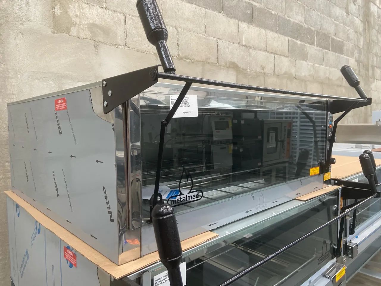 FORNO GUILHOTINA ELÉTRICO 1 CÂMARA 90X90X25 AÇO INOX FR/LAT - METALMAQ 