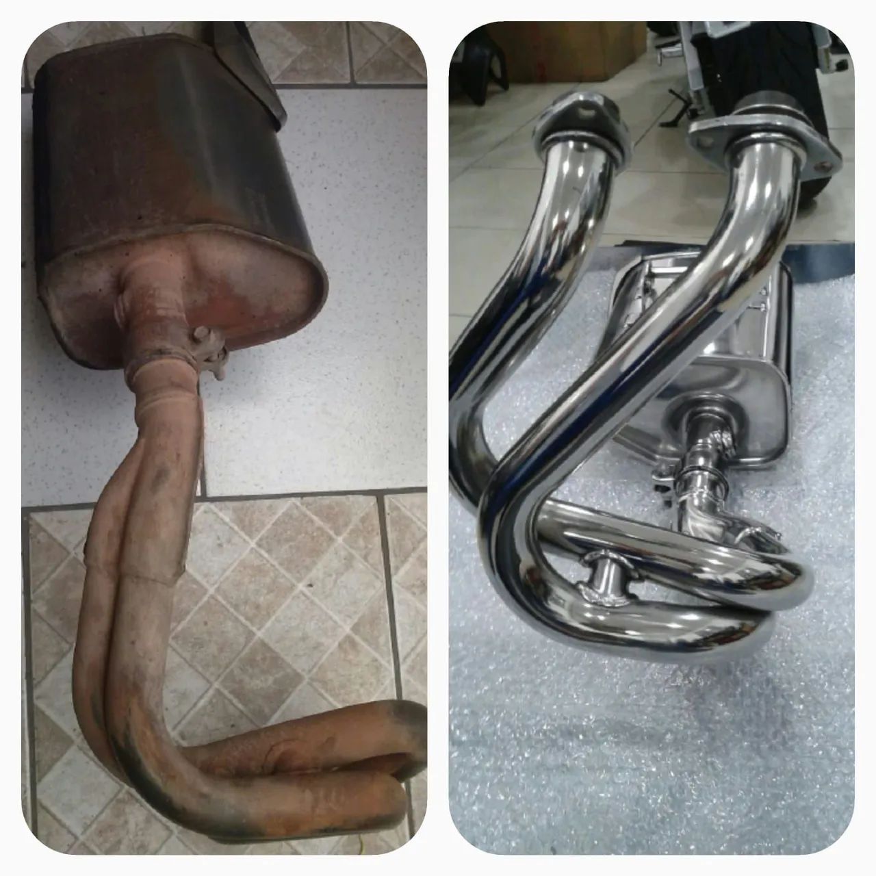 Polimento de escapamentos de motos  (Inox, Titanium)