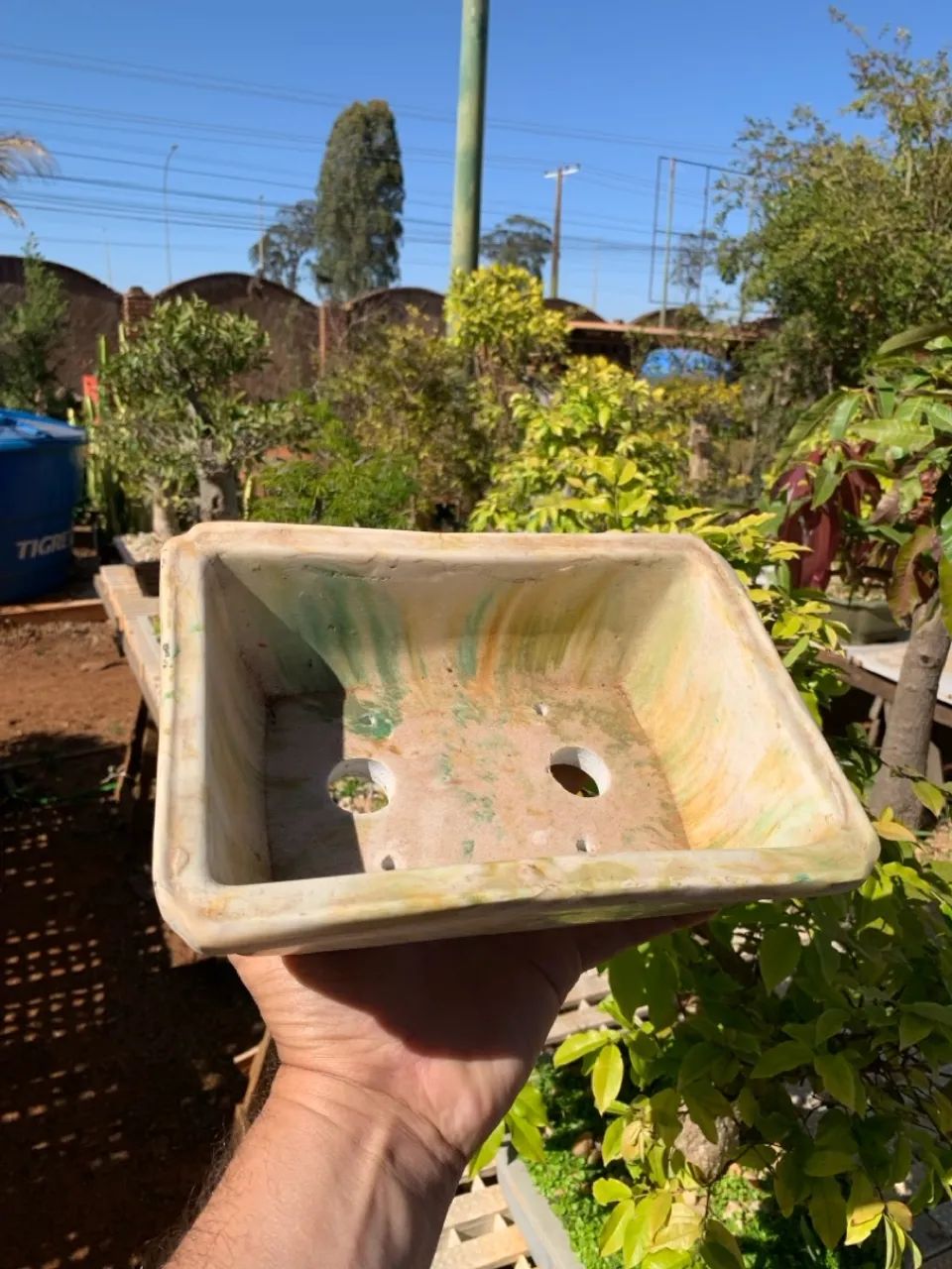 Vaso Retangular para bonsai