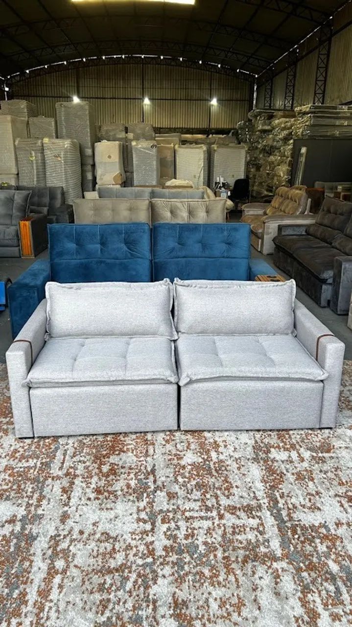 Sofa Retratil 4 Lugares em Linho  - Foto 3