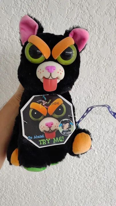 Pelúcia Feisty Gata Preta Brmachine raridade  - Foto 2