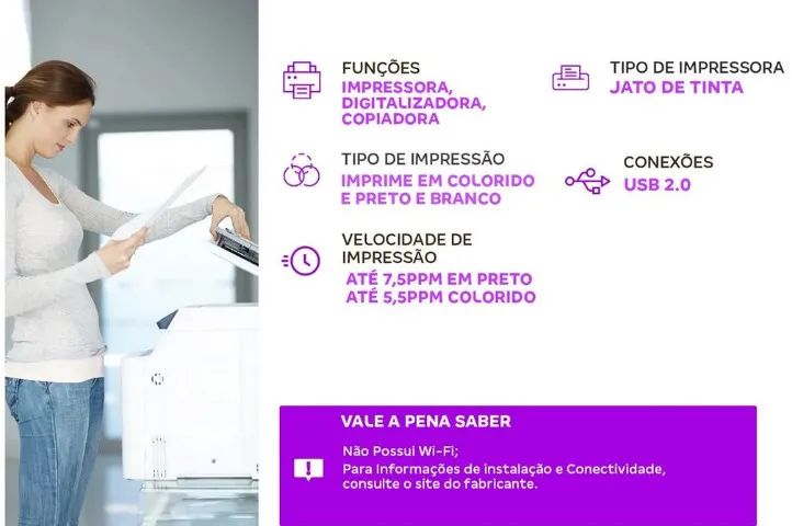 Impressora Multifuncional HP2376 Nova64850147280129123