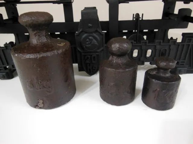 Antiga Balança Santo Antônio 20kg C/ Pesos De Ferro - Foto 3