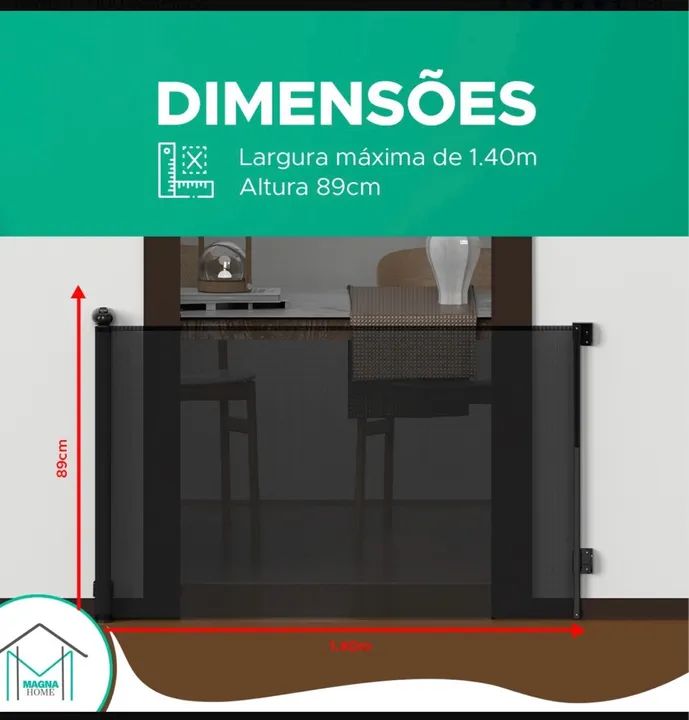 Portão De Segurança Retrátil 140lag X 89alt  - Foto 3