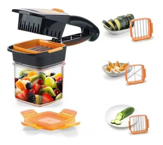 Mini Fatiador 5 Em 1 Frutas Verduras Legume Batata Cenoura Couve Maça Pera  - Foto 2