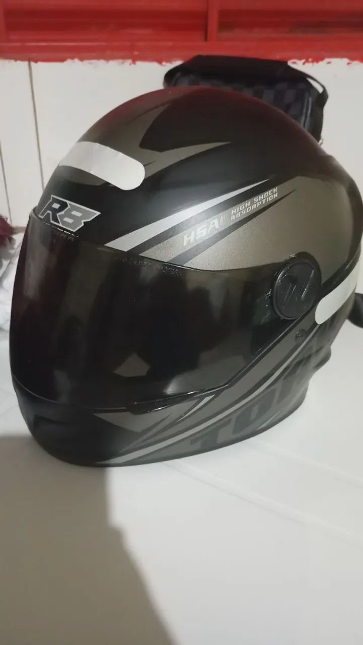 Capacete Tork Preto com detalhes - Foto 3