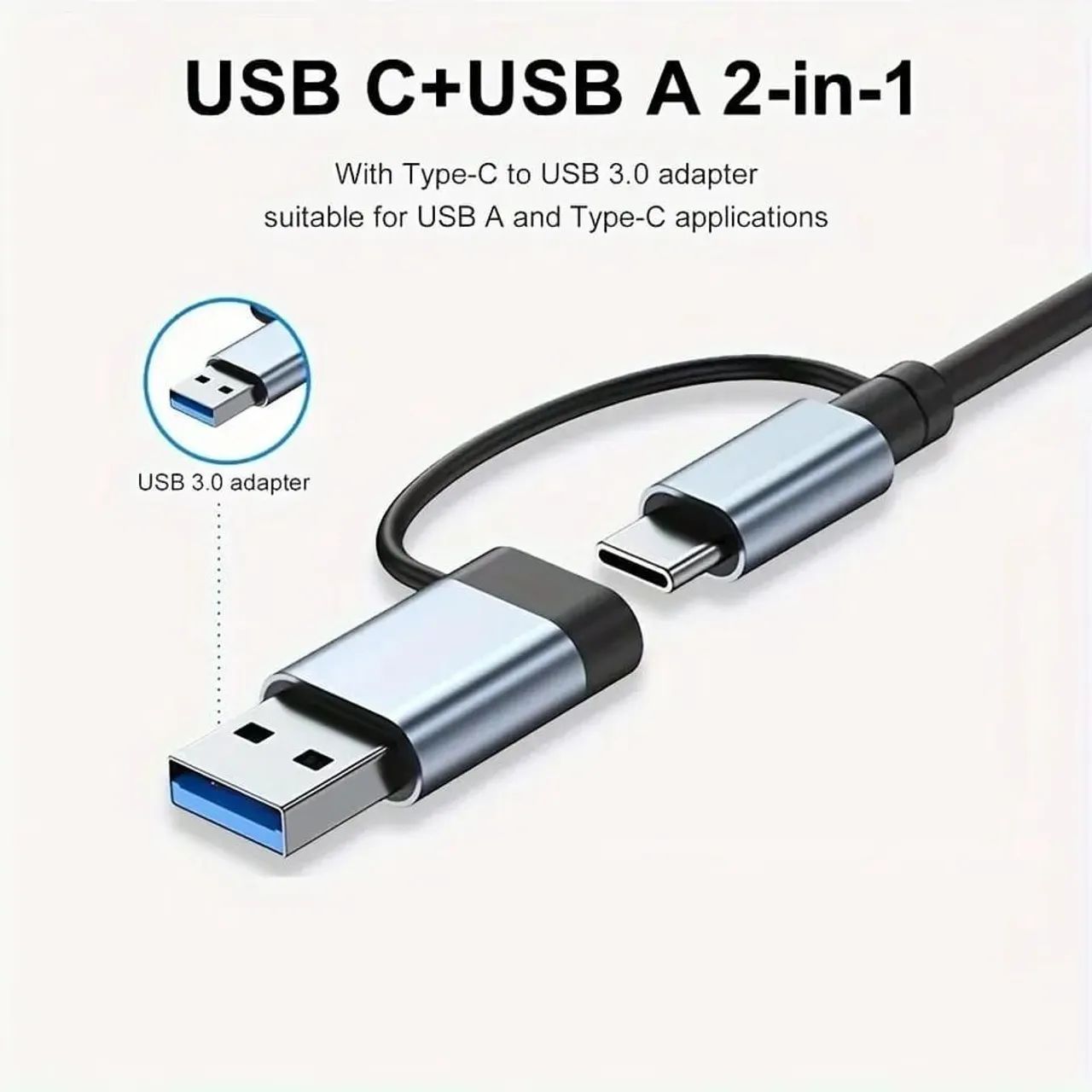 HUB 8 em 2 USB Tipo C com leitor de cartão, Docking Station, USB 3.0 - Foto 2