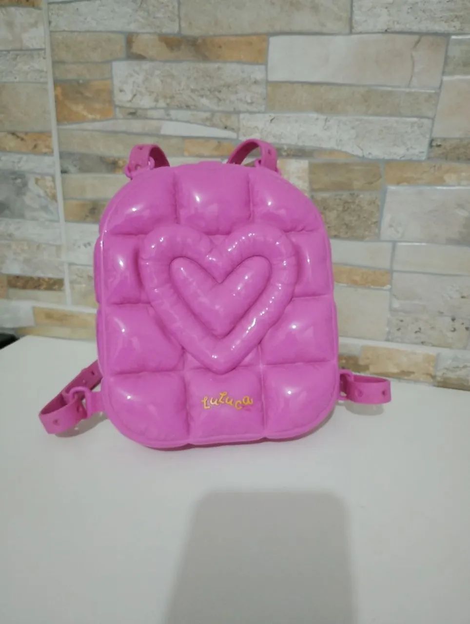 Bolsa de costas infantil LULUCA original em plástico Grendene 2022