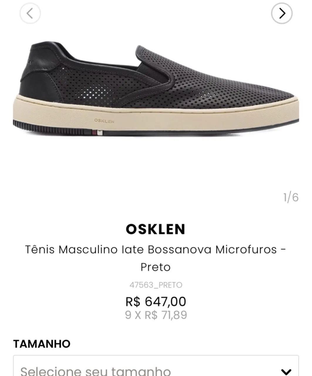 tênis iate bossanova microfuros preto 43 - Foto 3