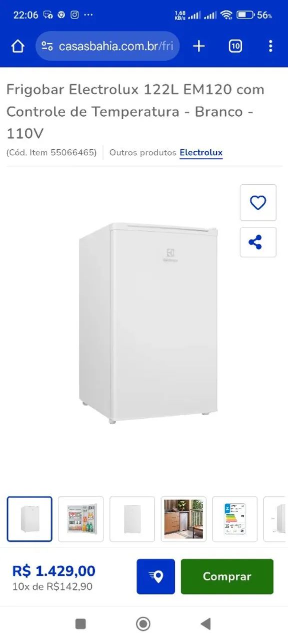 Mini Geladeira Electrolux 110V - Foto 4