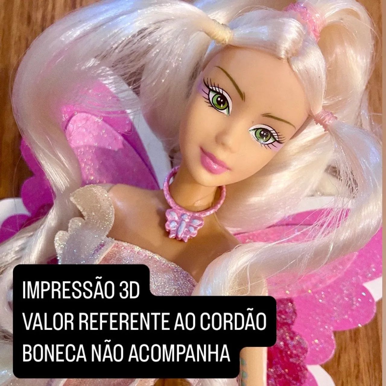 Colar para a boneca Barbie Fairytopia Fada do Campo - Impressão 3D