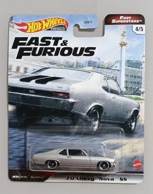 Hot Wheels 1970 Chevy Nova SS Velozes e Furiosos - 1/64 Pneus de Borracha