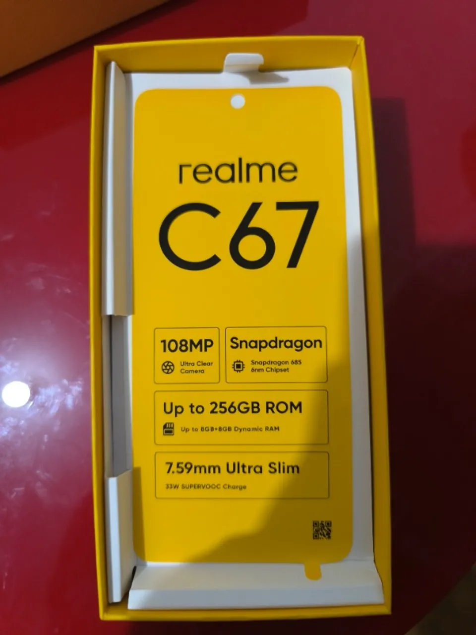 Celular C67 8GB memoria Ram e 256GB memoria interna