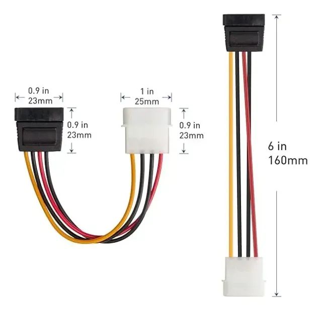 Cabo Adaptador Molex Para Sata, Hd, Ssd, Dvd, Fonte - Foto 3
