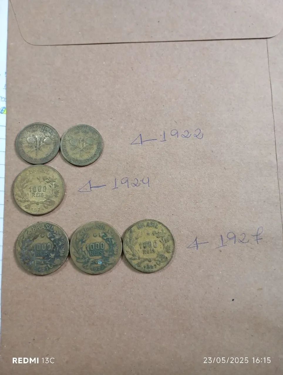 Moedas Antigas do Brasil - 1922, 1924 e 1927 - Foto 2