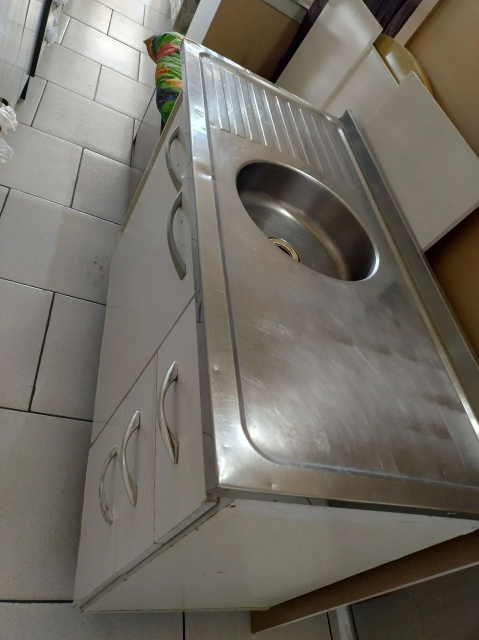 Balcão para pia usado com inox 1, 20 metros  - Foto 2