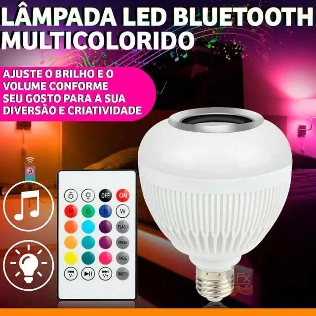Lâmpada LED com Bluetooth e Controle Remoto