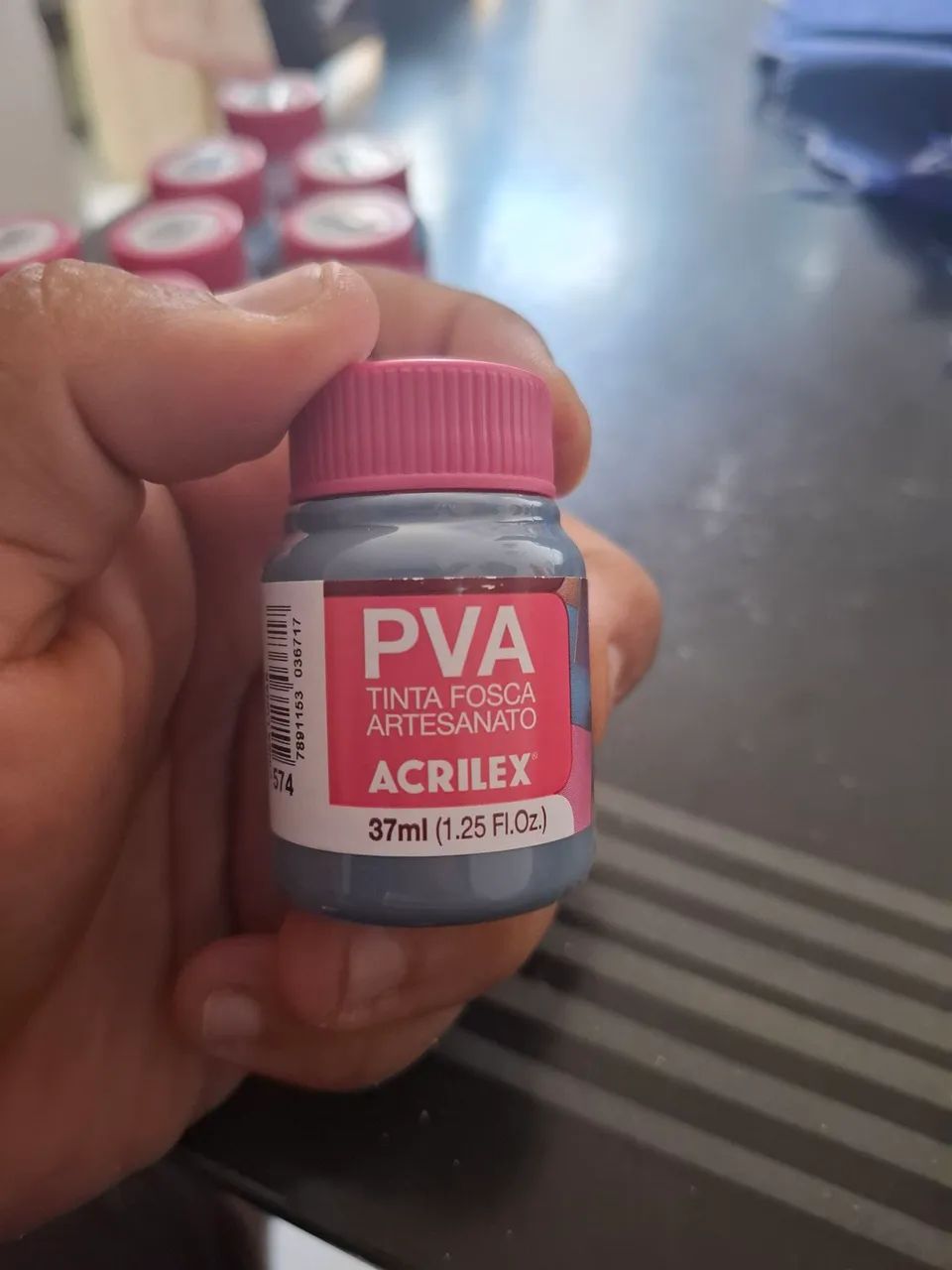 Tinta Fosca PVA Acrílica Artesanato 37ml - Foto 2