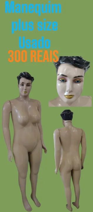 Manequim Plus Size 300 reais no dinheiro 