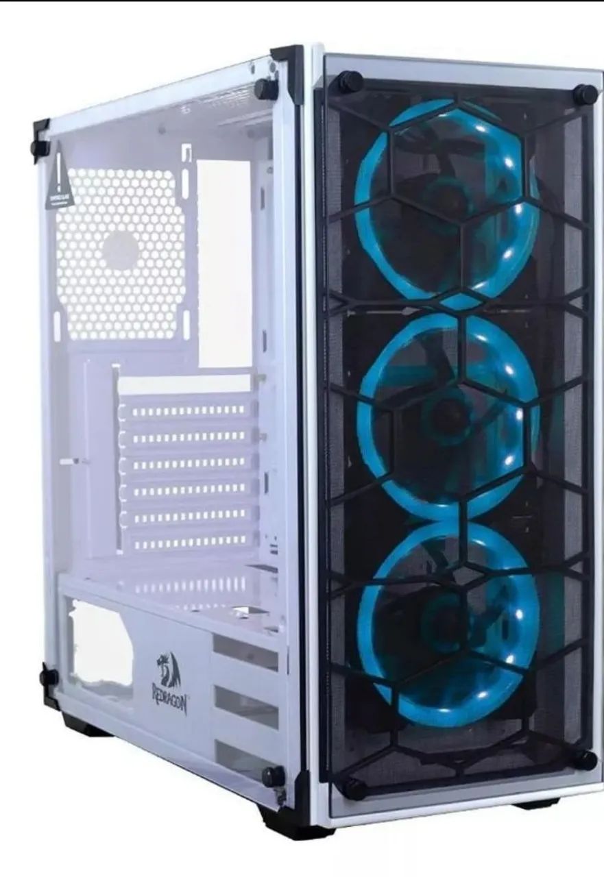 Gabinete Gamer Redragon Wheeljack Branco Vidro S/fan Gc-606w