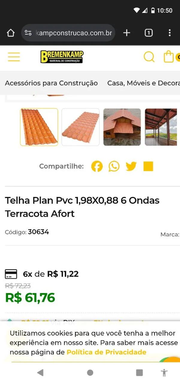 Telhas para construção Vendo TÁ BARATO é pra vender logo...  retirar no local - Foto 2