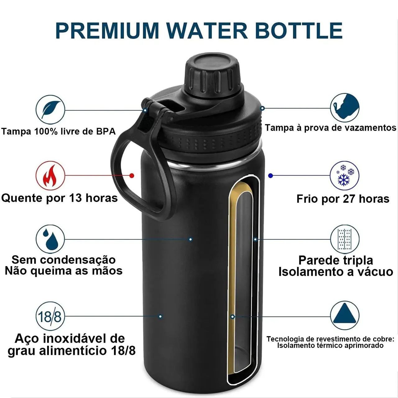 Garrafa Térmica a Vácuo MODUS 1000ml Roxa - Foto 2