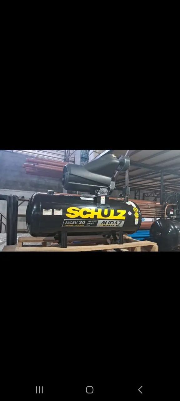 COMPRESSOR 150 LITROS 5CV TRIF 220/380V 175PSI 2 ESTAGIOS ALTA PRESSÃO SCHULZ AUDAZ