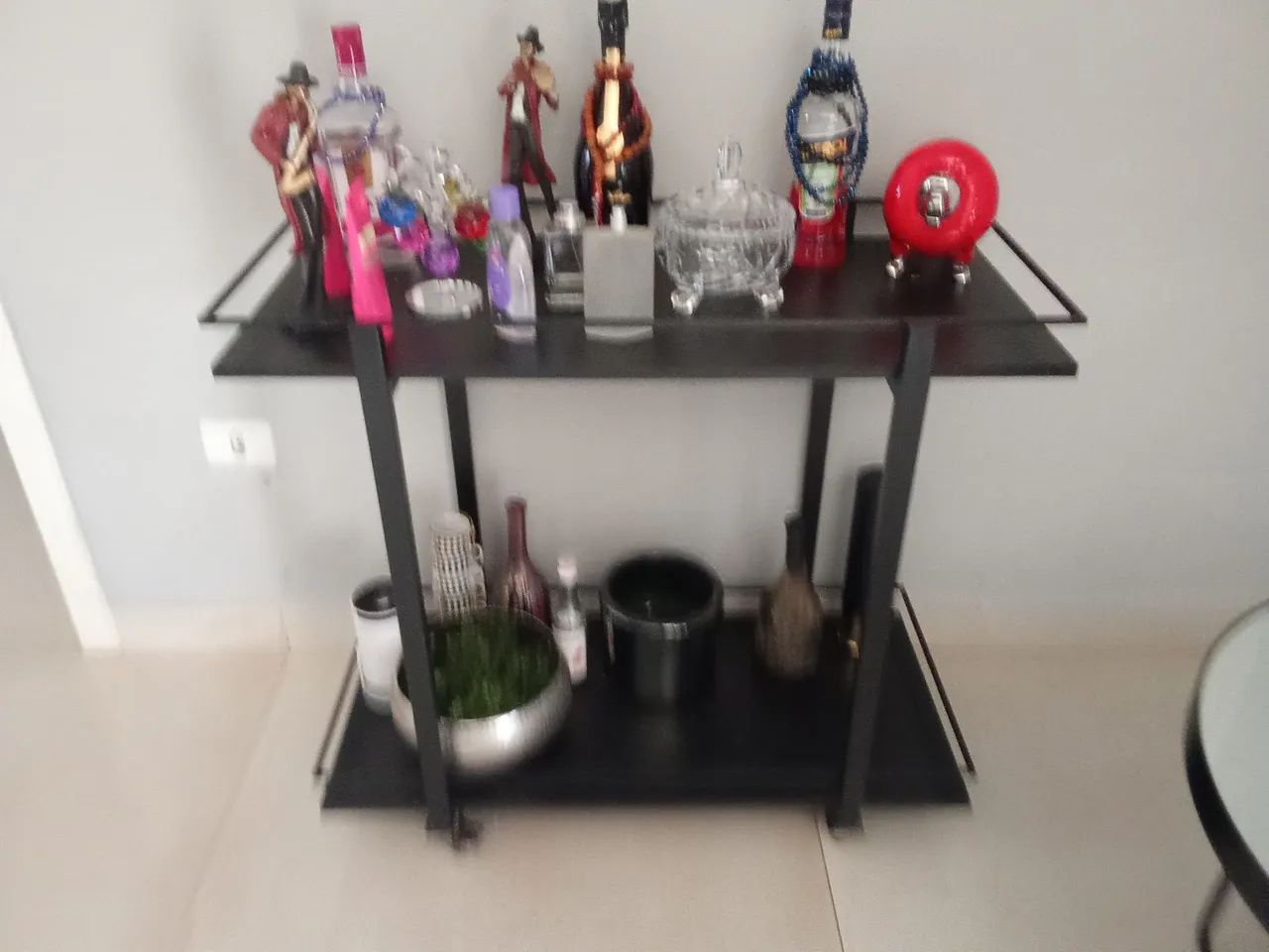 Carrinho de Bar em Metal Preto - Foto 4