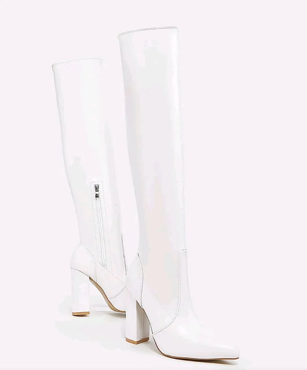 Bota Branca Overknee - Foto 4