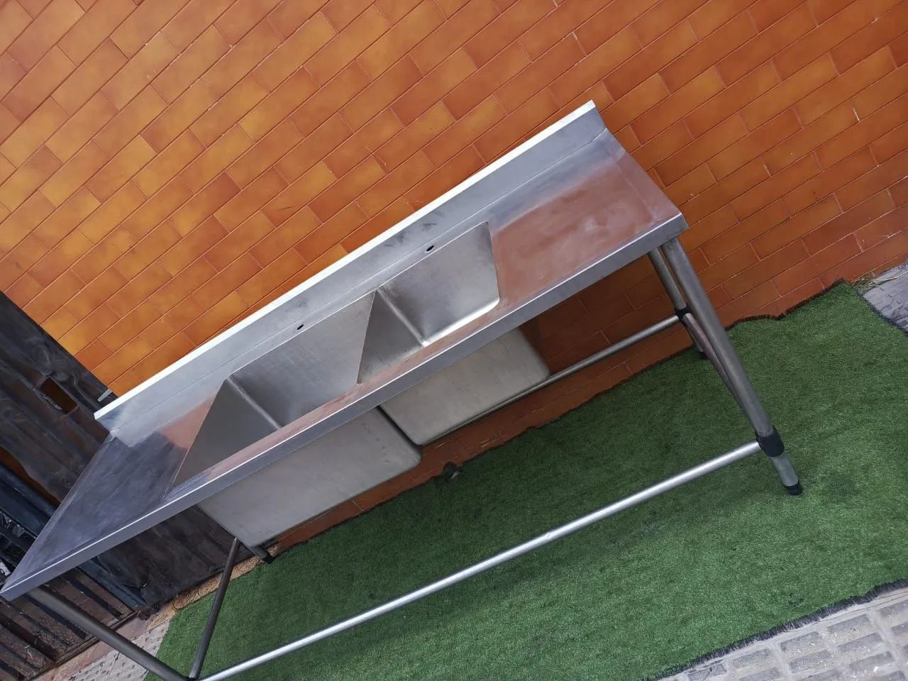 Pia industrial inox duas cubas  - Foto 3