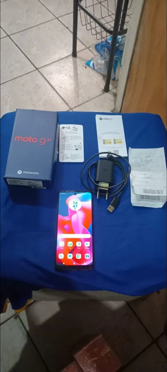 Motorola G24 na caixa nota fiscal na garantia ainda 