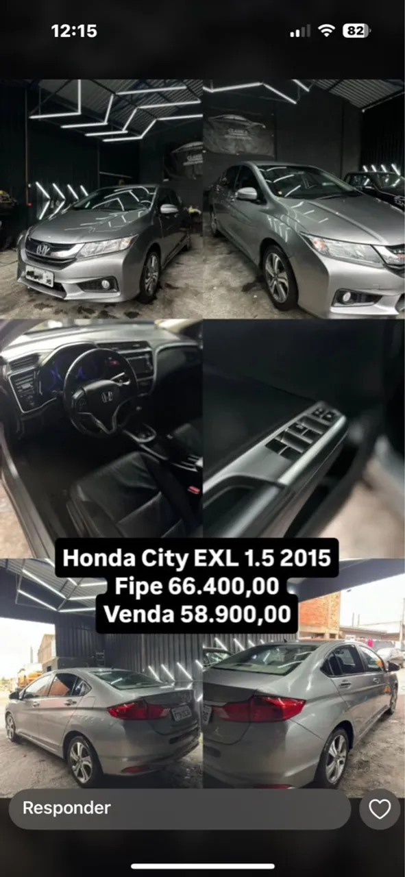 Honda City 1.5 exl cvt automático revisado