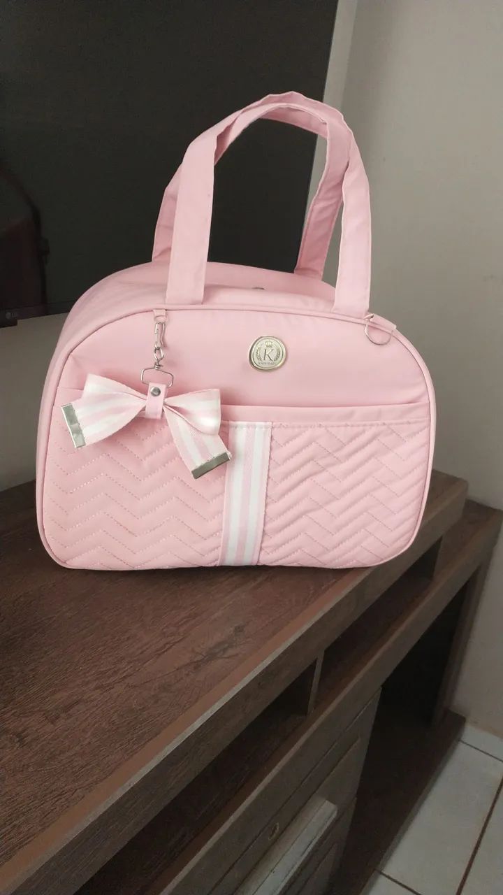 Bolsa maternidade rosa - Foto 3