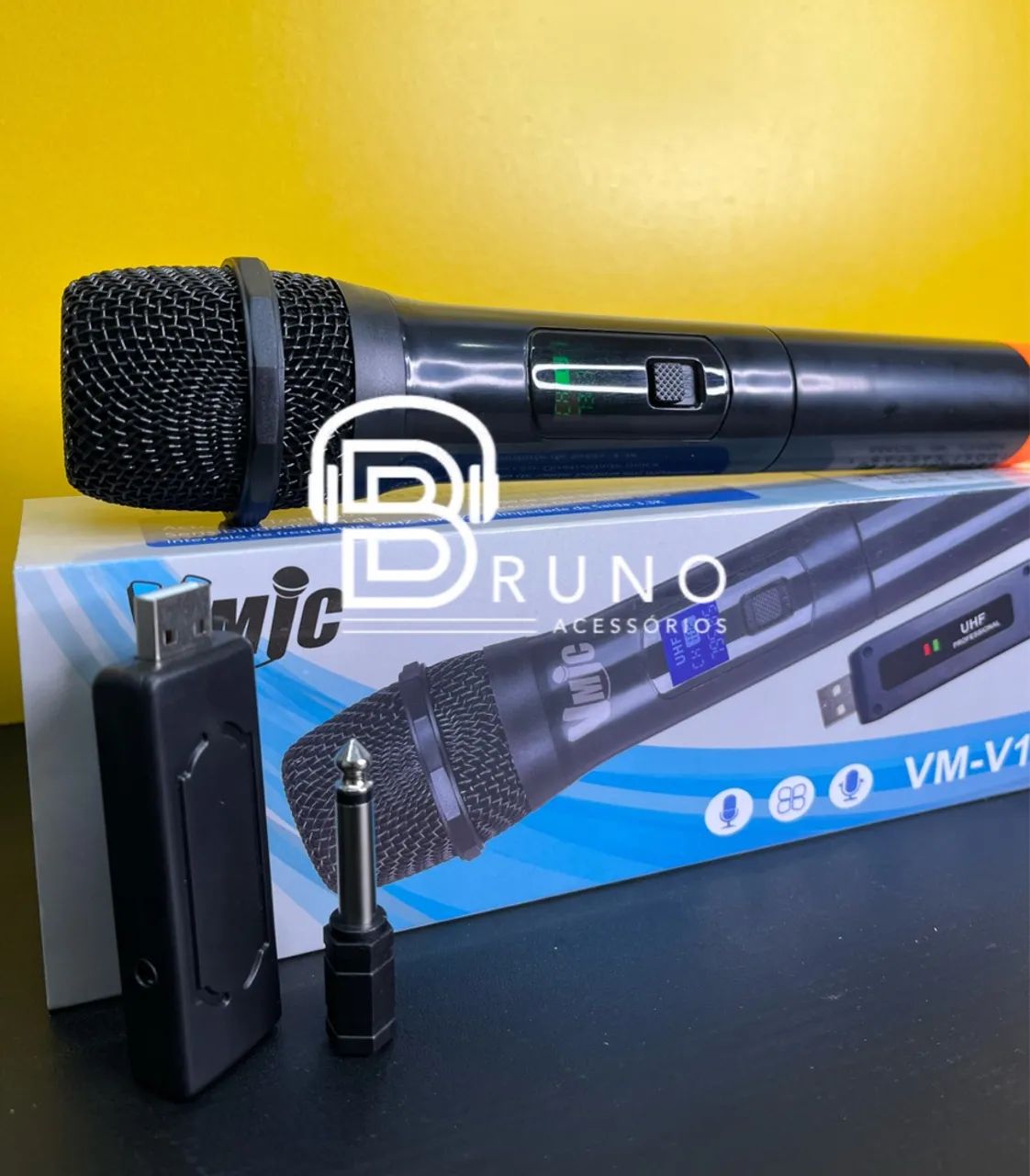 Microfone sem fio USB wireless 