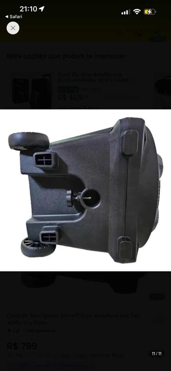 CAIXA DE SOM CAP52 SUMAY STONE 12 550W - Foto 2