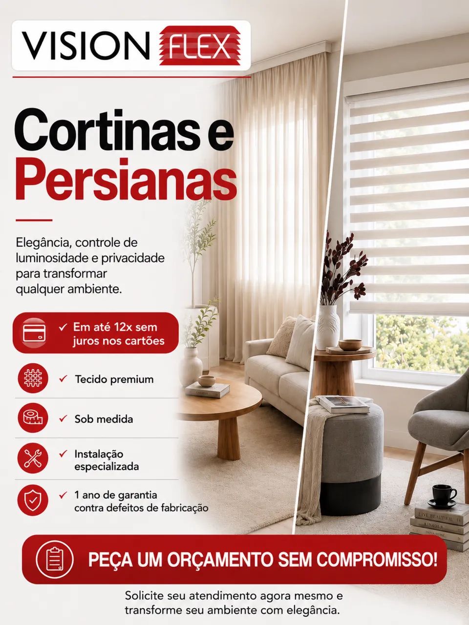 Cortinas e Persianas sob medida - Foto 2