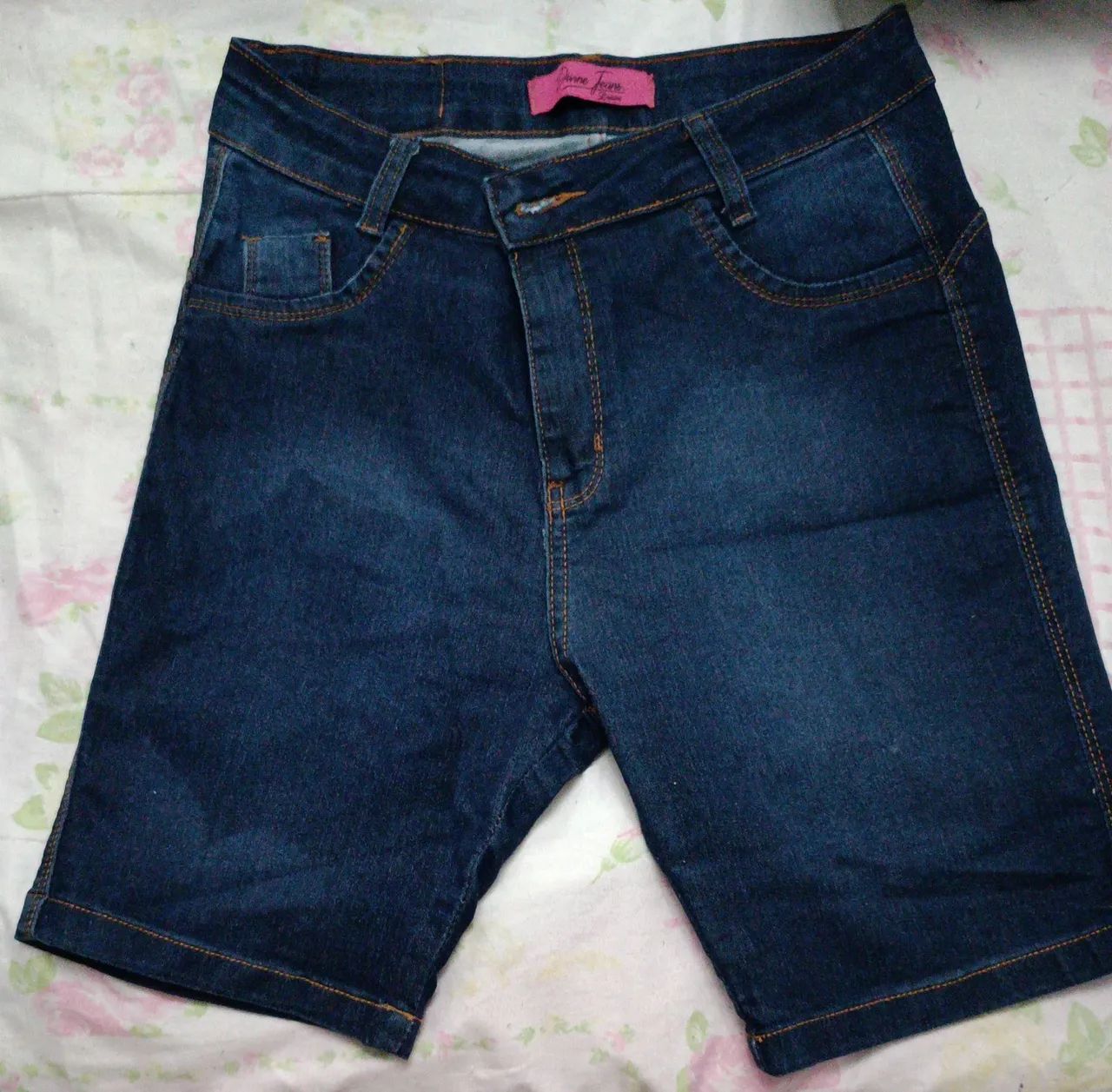 Bermuda jeans feminina 